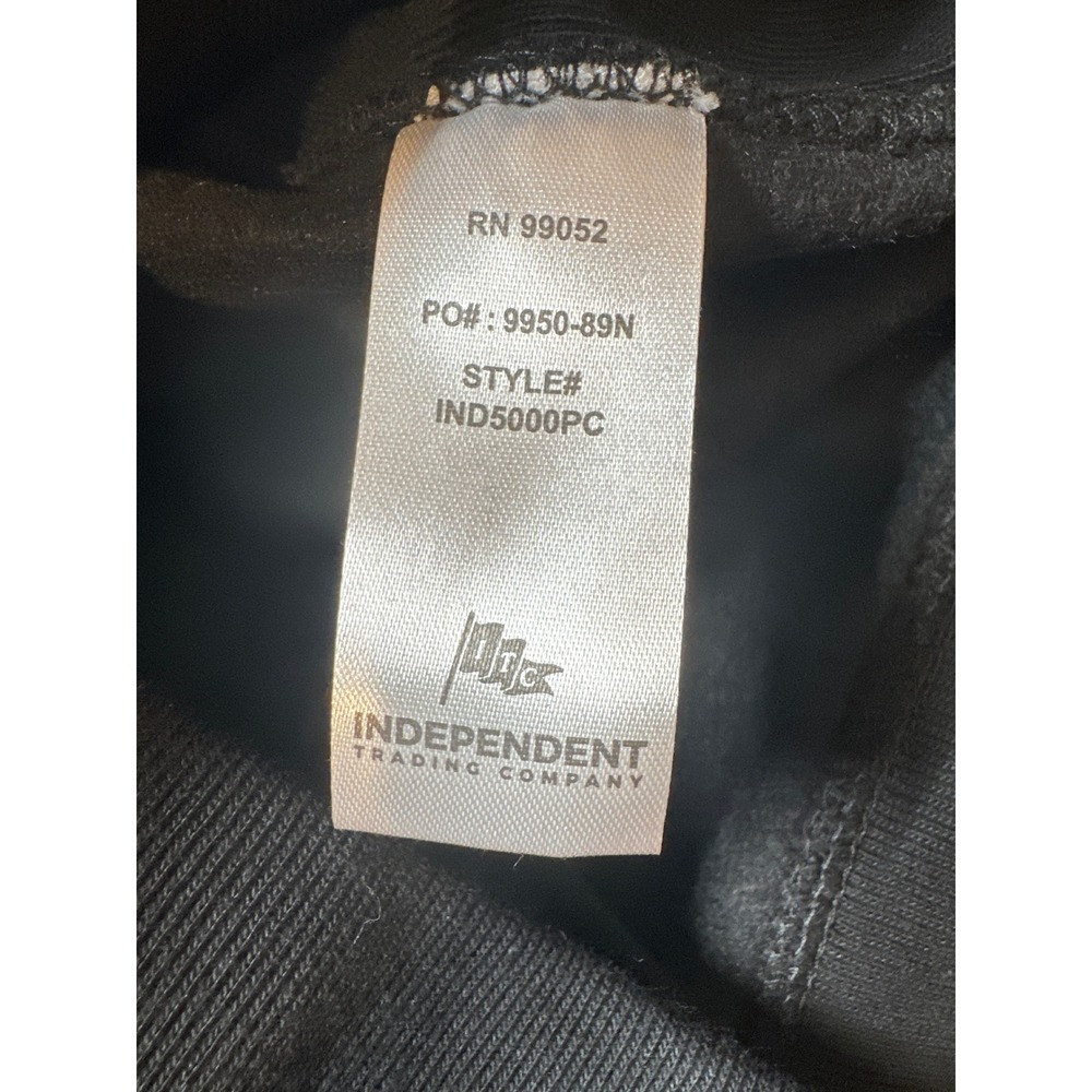 Black Rifle Coffee Company Mens Hoodie Black BRCC Leather Patch IND5000PC Medium - Picture 6 of 11